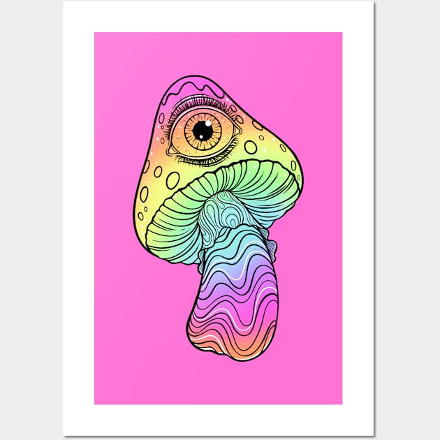 Magic mushroom Wall Art by OccultOmaStore